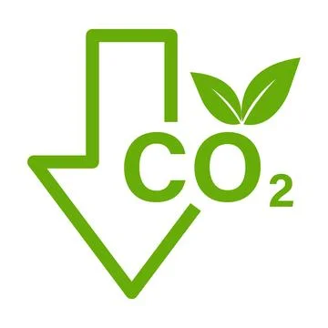 Reducing CO2 emissions icon vector stop climate change sign for graphic des.. Stock Illustration