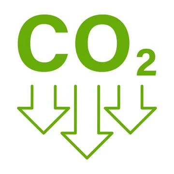 Reducing CO2 emissions icon vector stop climate change sign for graphic des.. Stock Illustration