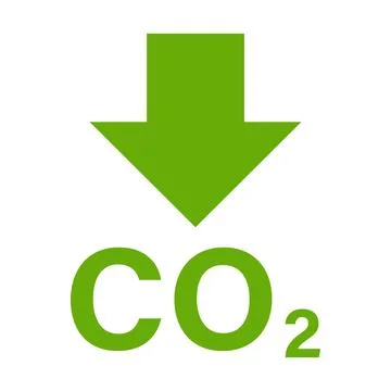 Reducing CO2 emissions icon vector stop climate change sign for graphic des.. Stock Illustration