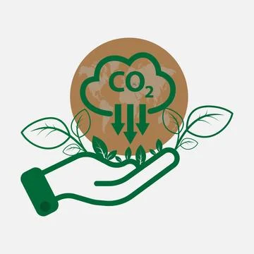 Reducing CO2 Emissions Stock Illustration