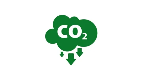Reducing CO2 emissions to stop climate change sign Stock Footage 273880841