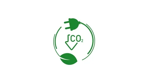 Reducing CO2 emissions to stop climate change sign Stock Footage 273880949