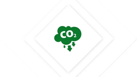 Reducing CO2 emissions to stop climate change sign Stock Footage 283268519