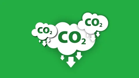 Reducing CO2 emissions to stop climate change sign Stock Footage 283268825