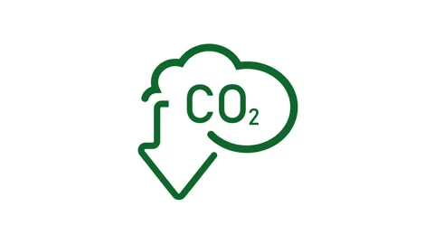 Reducing CO2 emissions to stop climate change sign Stock Footage 316683274