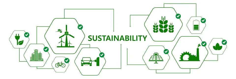 Reducing CO2 emissions to stop climate change sign 库存插图