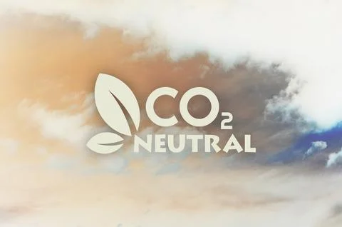Reducing CO2 emissions to stop climate change sign Stock Photos