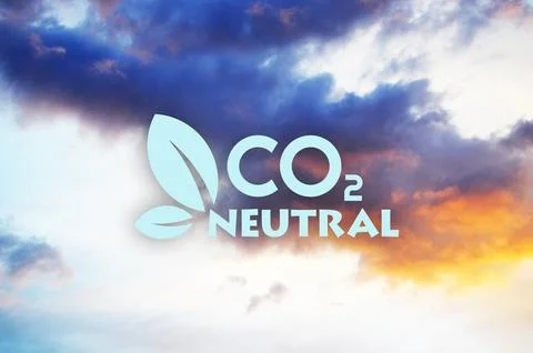Reducing CO2 emissions to stop climate change sign Stock Photos