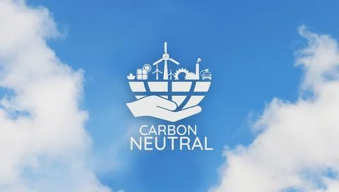 Reducing CO2 emissions to stop climate change sign Stock Photos