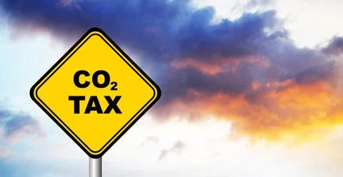 Reducing CO2 emissions to stop climate change sign Stock Photos
