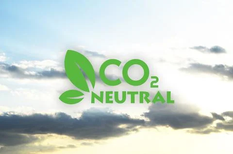 Reducing CO2 emissions to stop climate change sign Stock Photos