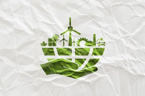 Reducing CO2 emissions to stop climate change sign Stock Photos