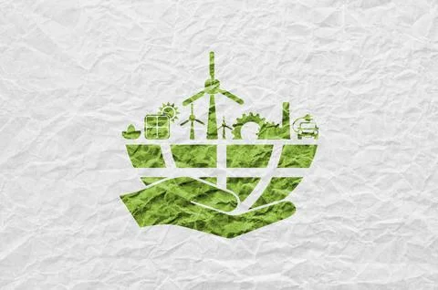 Reducing CO2 emissions to stop climate change sign Stock Photos