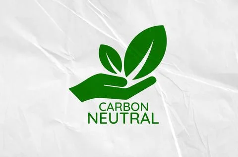 Reducing CO2 emissions to stop climate change sign Stock Photos