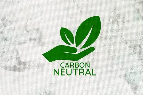 Reducing CO2 emissions to stop climate change sign Stock Photos