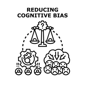 Reducing cognitive bias process for achieving impartial judgment 스톡 일러스트
