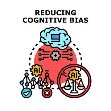Reducing cognitive bias vector concept illustration 스톡 일러스트