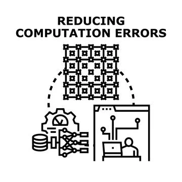 Reducing computation errors through smart data analysis Stock Illustration