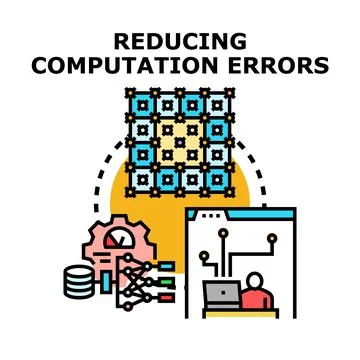 Reducing computation errors through smart data analysis Stock Illustration
