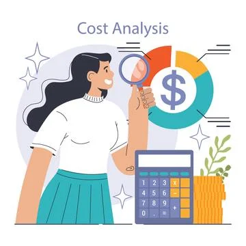 Reducing the cost of production. Automatization and effective optimization Stock Illustration