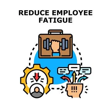 Reducing employee burnout and improving performance concept Stock Illustration