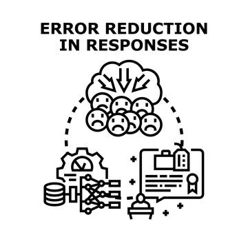 Reducing errors in responses through data processing イラスト素材