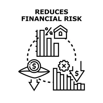 Reducing financial risk and managing investment security Stock Illustration
