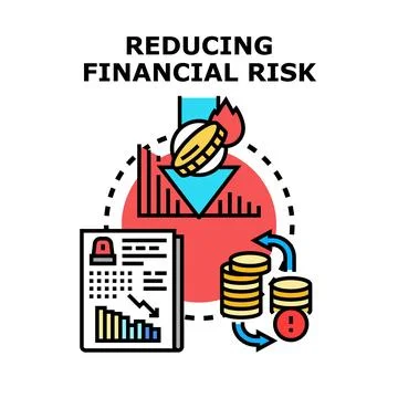 Reducing financial risk management strategy icon concept 스톡 일러스트