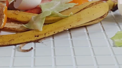 Reducing food waste with simple steps and recycling in everyday life Stock Footage 340462665
