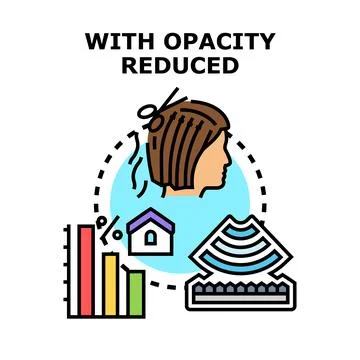 Reducing opacity information system vector concept Stock Illustration