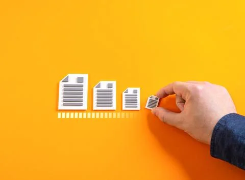 Reducing paper documents in favor of digitalization. Relaxing regulatory rule 스톡 사진
