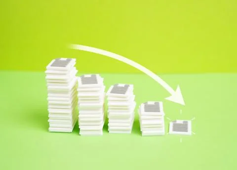 Reducing paperwork, digitalizing and automating processes. Reducing bureauc.. Foto stock