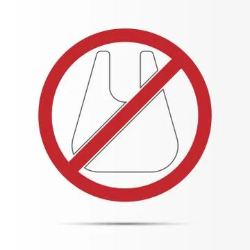 Reducing Pollution plastic uses concept,No plastic bags.Vector illustration Stock Illustration