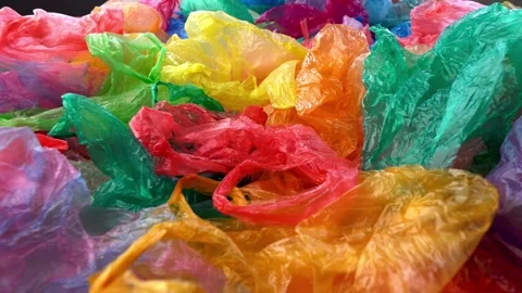 Reducing, reusing and recycling plastic bags and wrap Video stock 254040380