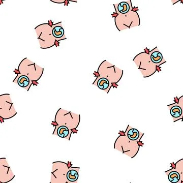 Reducing stomach for weight loss vector seamless pattern Stock Illustration