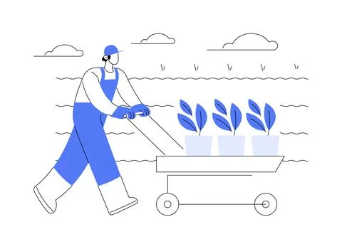 Reducing tillage isolated cartoon vector illustrations. Stock Illustration