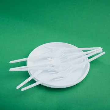 Reducing the use of plastic tableware Stock Photos
