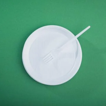 Reducing the use of plastic tableware Stock Photos