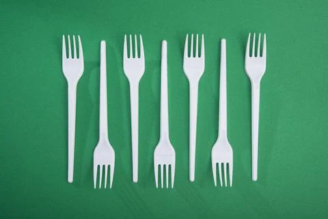 Reducing the use of plastic tableware Stock Photos