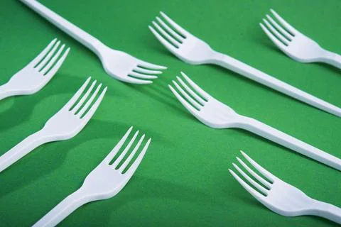 Reducing the use of plastic tableware Stock Photos