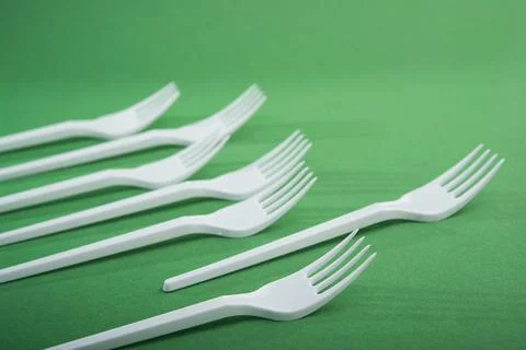 Reducing the use of plastic tableware Stock Photos