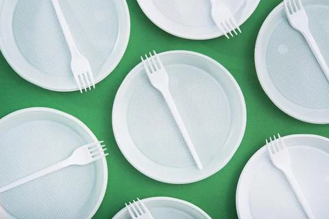 Reducing the use of plastic tableware Stock Photos