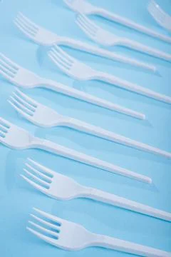 Reducing the use of plastic tableware Stock Photos