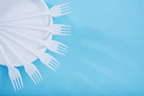 Reducing the use of plastic tableware Stock Photos