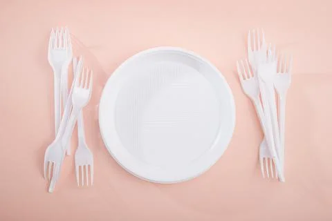 Reducing the use of plastic tableware Stock Photos