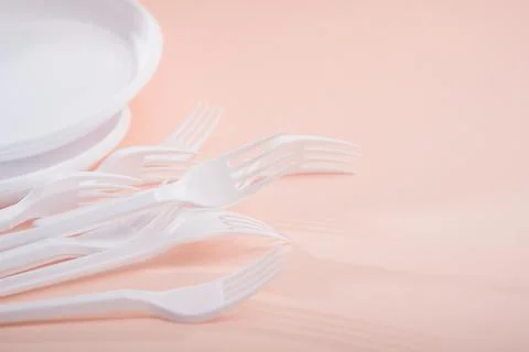 Reducing the use of plastic tableware Stock Photos