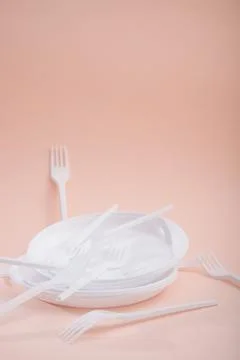 Reducing the use of plastic tableware Stock Photos