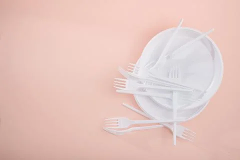 Reducing the use of plastic tableware Stock Photos