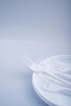 Reducing the use of plastic tableware Stock Photos