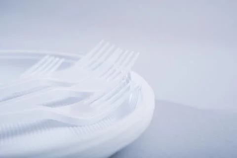 Reducing the use of plastic tableware Stock Photos